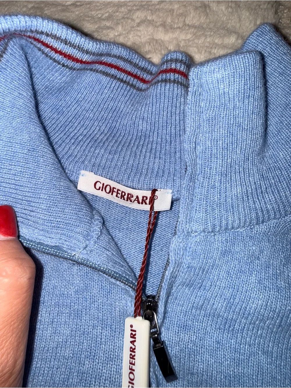Men's Soft Blue Turtleneck Sweater